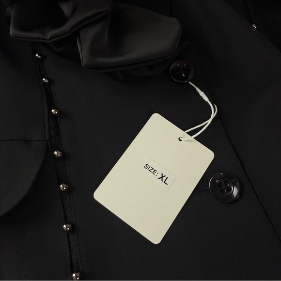 SS Sanyas Floral Trench Coat Womens Black XL Long NWT - Picture 5 of 9